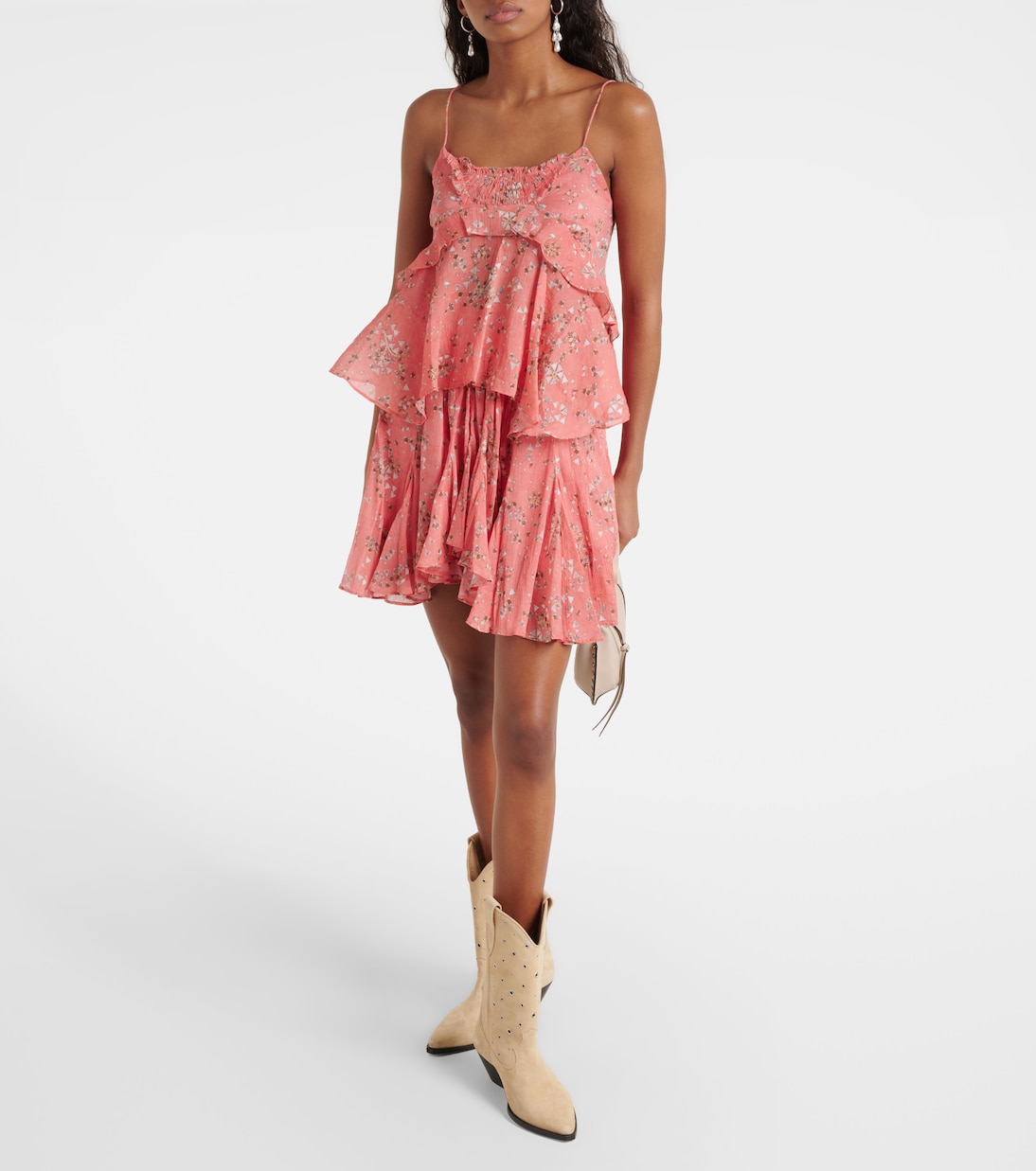 Bedrucktes Top Anissa aus Baumwolle und Seide | Isabel Marant