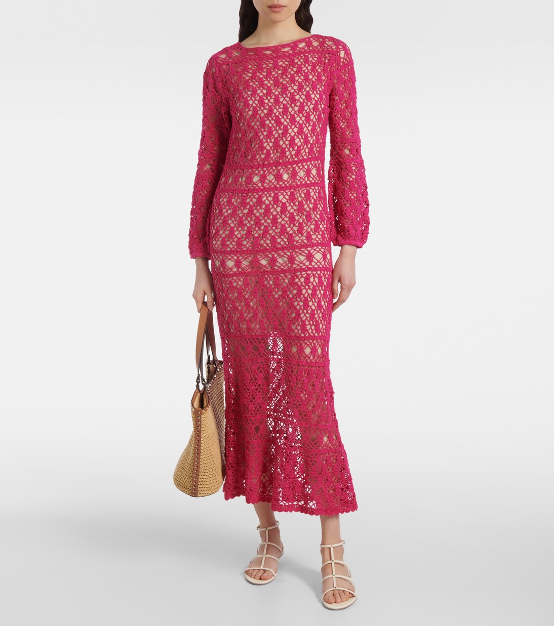 Jennifer cotton crochet maxi dress | Anna Kosturova