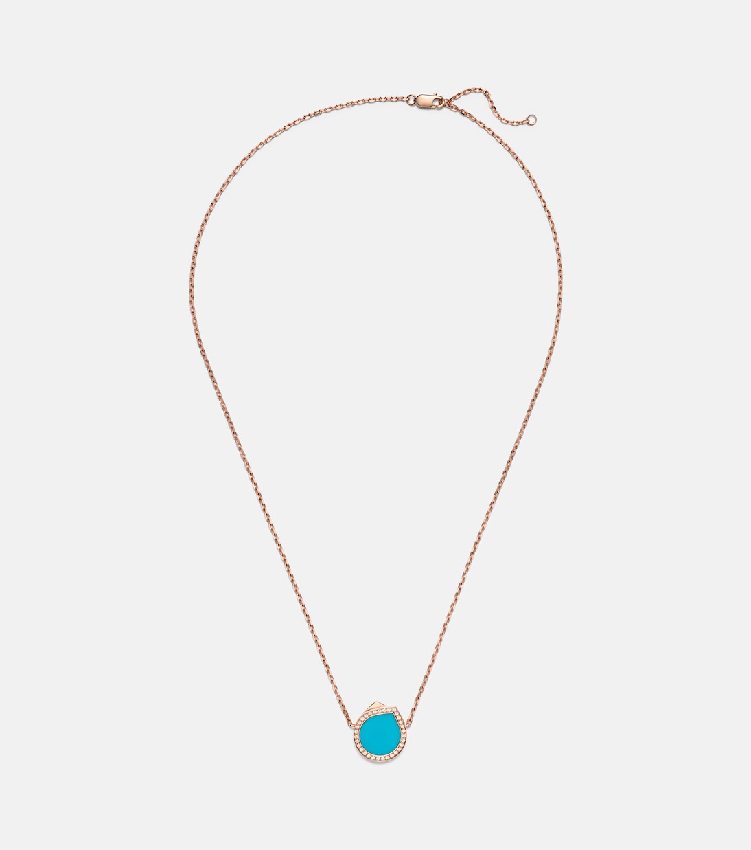 Antifer 18kt rose gold pendant necklace with turquoise and diamonds | Repossi