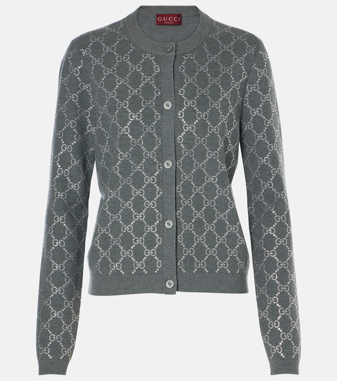 Cardigan GG aus Wolle mit Kristallen | Gucci
