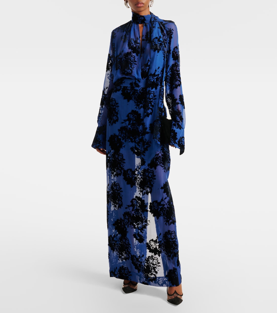 Maxirock aus Devoré | Nina Ricci