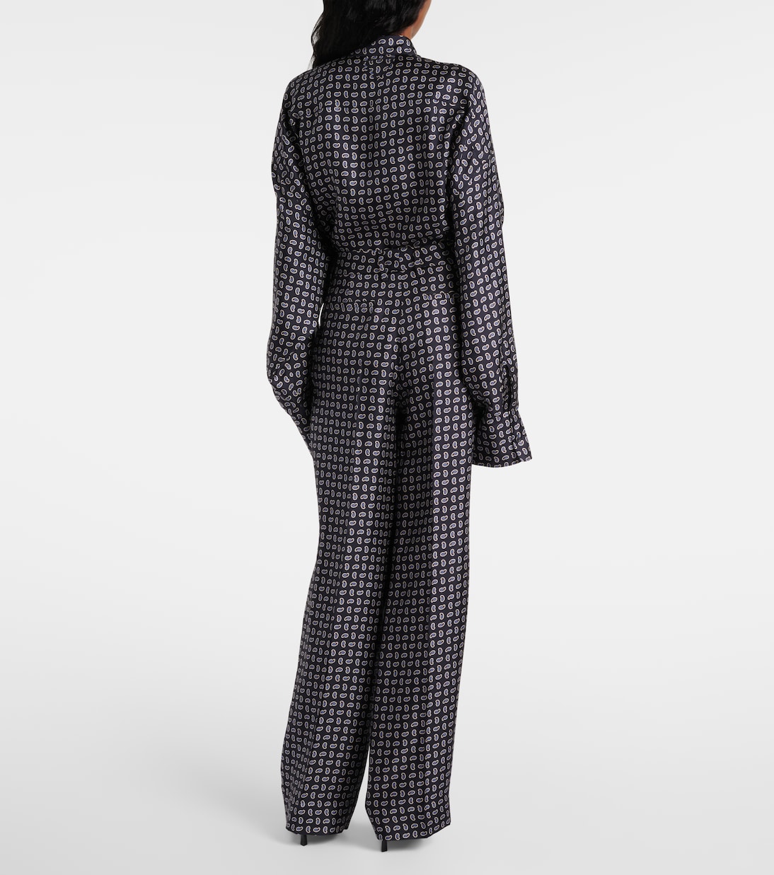 Gerade Hose aus Seiden-Twill | Prada