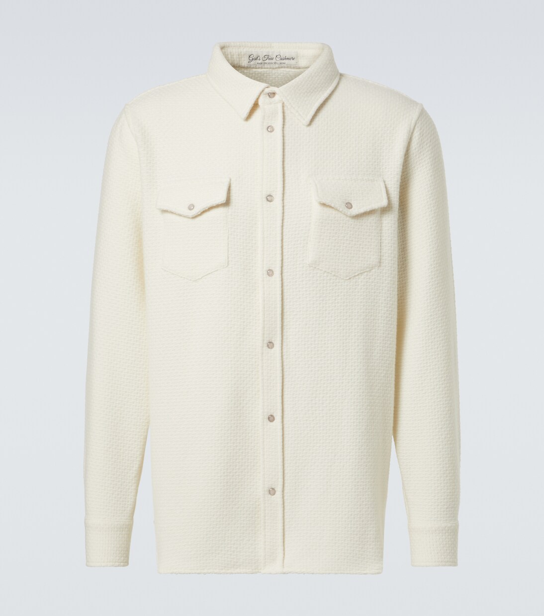 Camisa gofrada de cachemir | God's True Cashmere