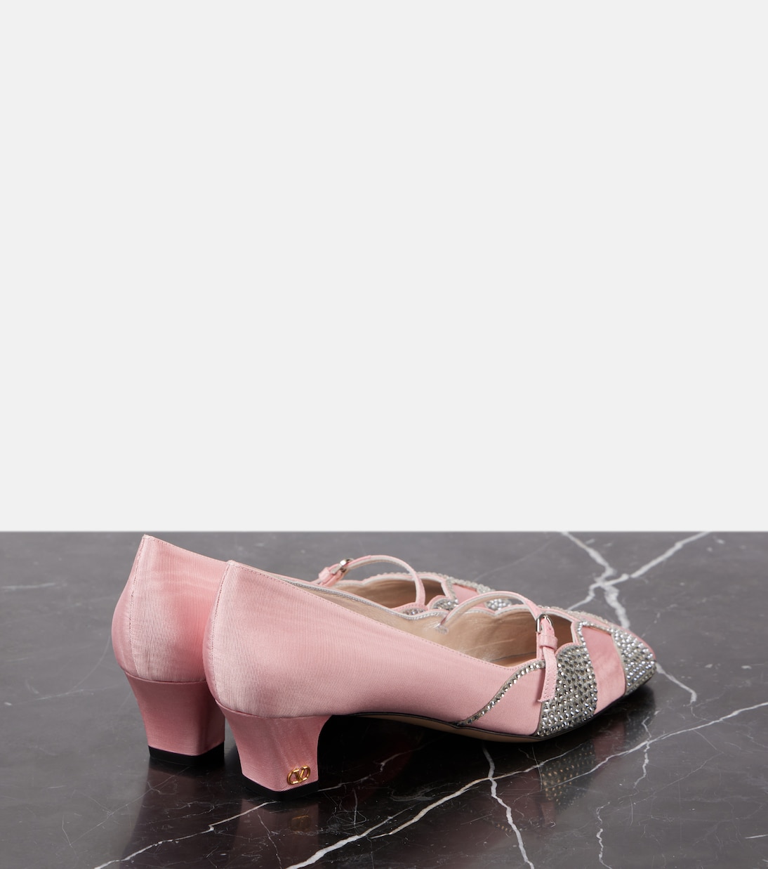 Bowow 45 embellished moiré pumps | Valentino Garavani