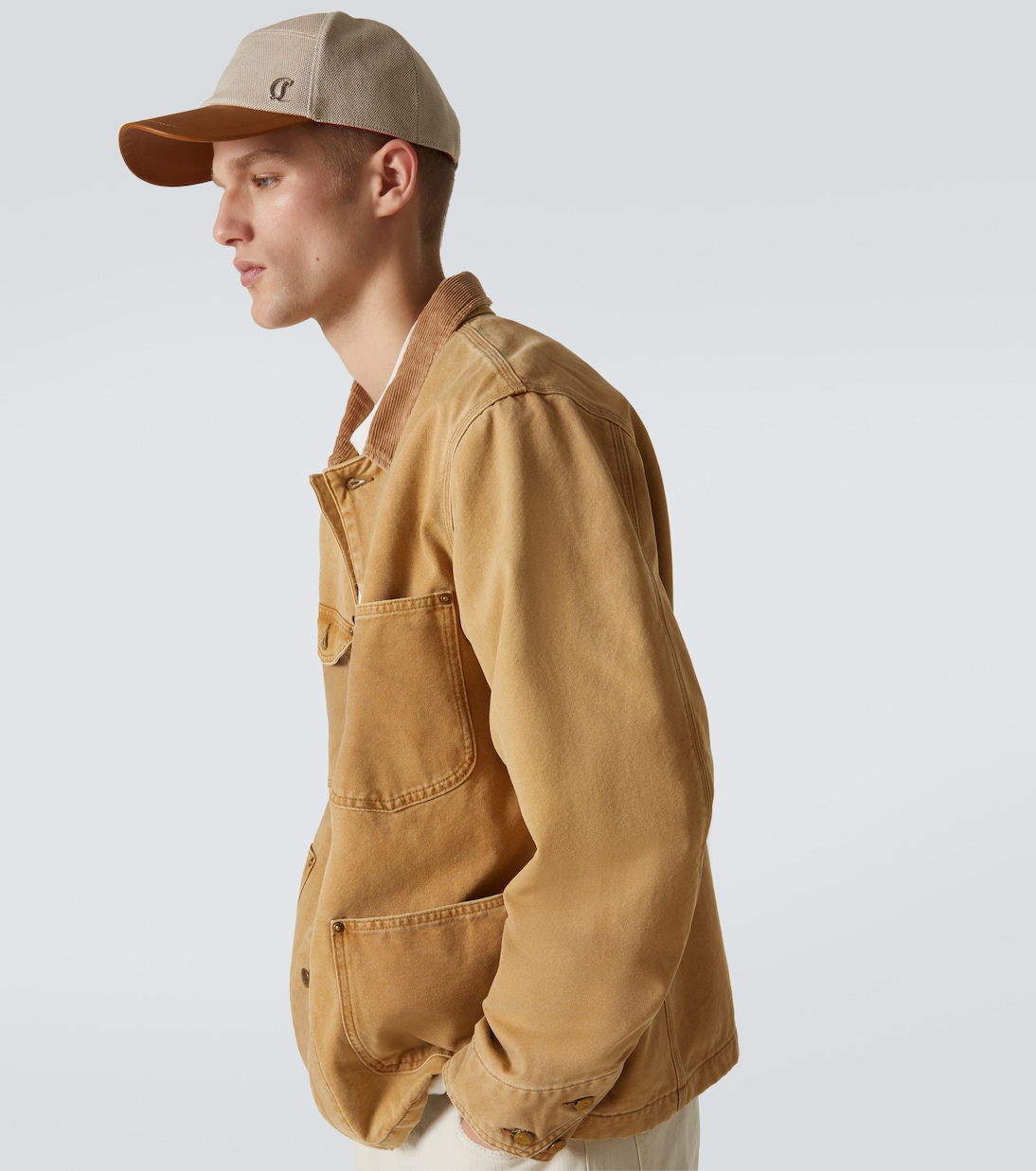 Gorra de algodón con piel | Christian Louboutin