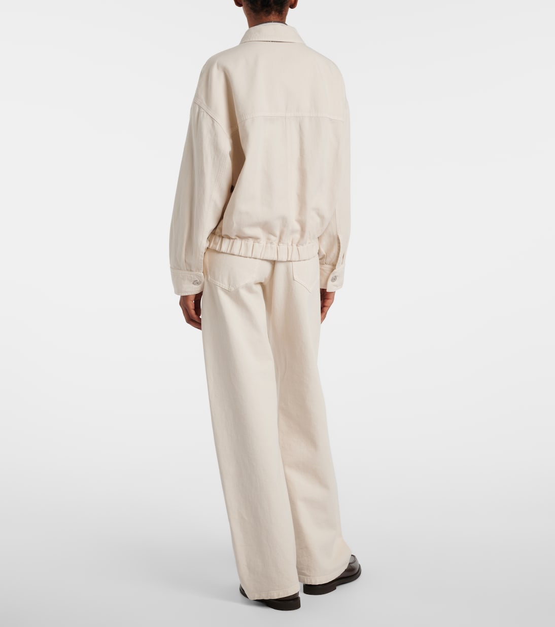 Chaqueta de algodón y lino con cuentas Monili | Brunello Cucinelli