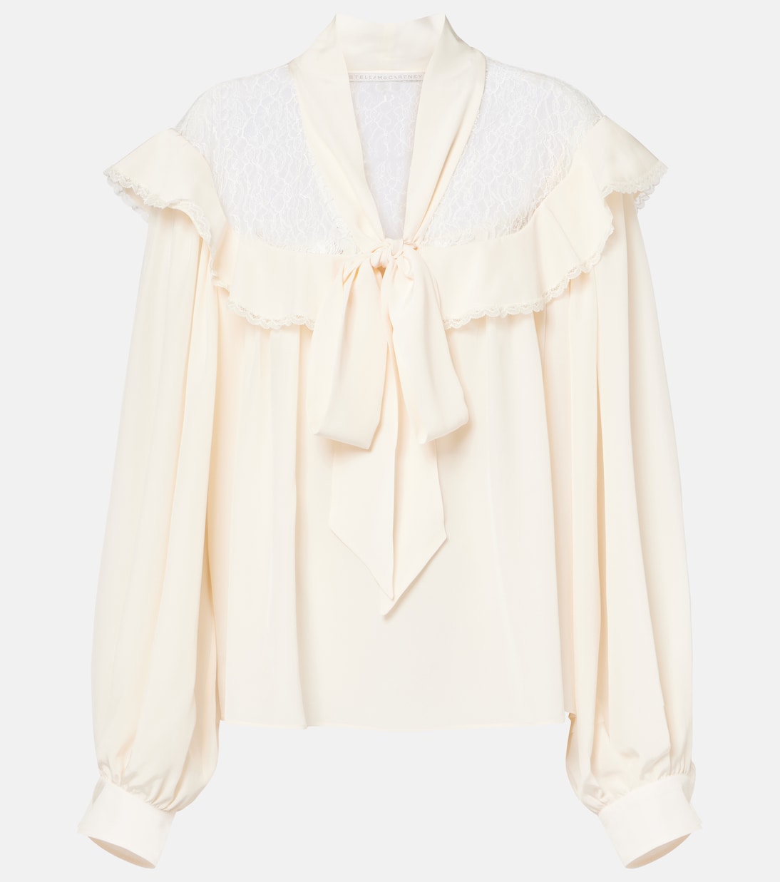Bluse aus Seide mit Spitze | Stella McCartney