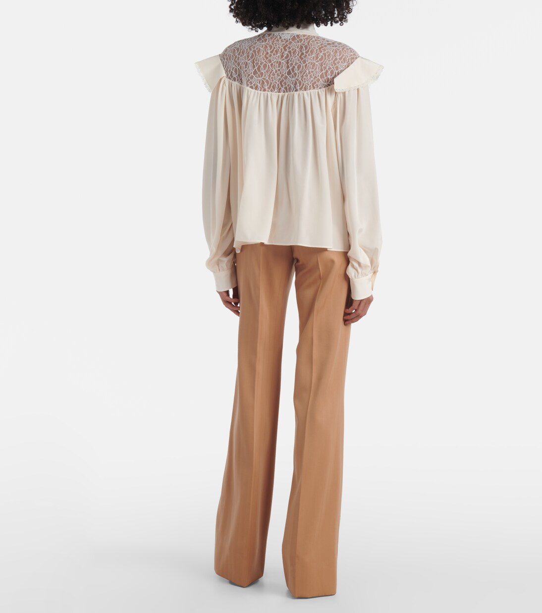 Bluse aus Seide mit Spitze | Stella McCartney