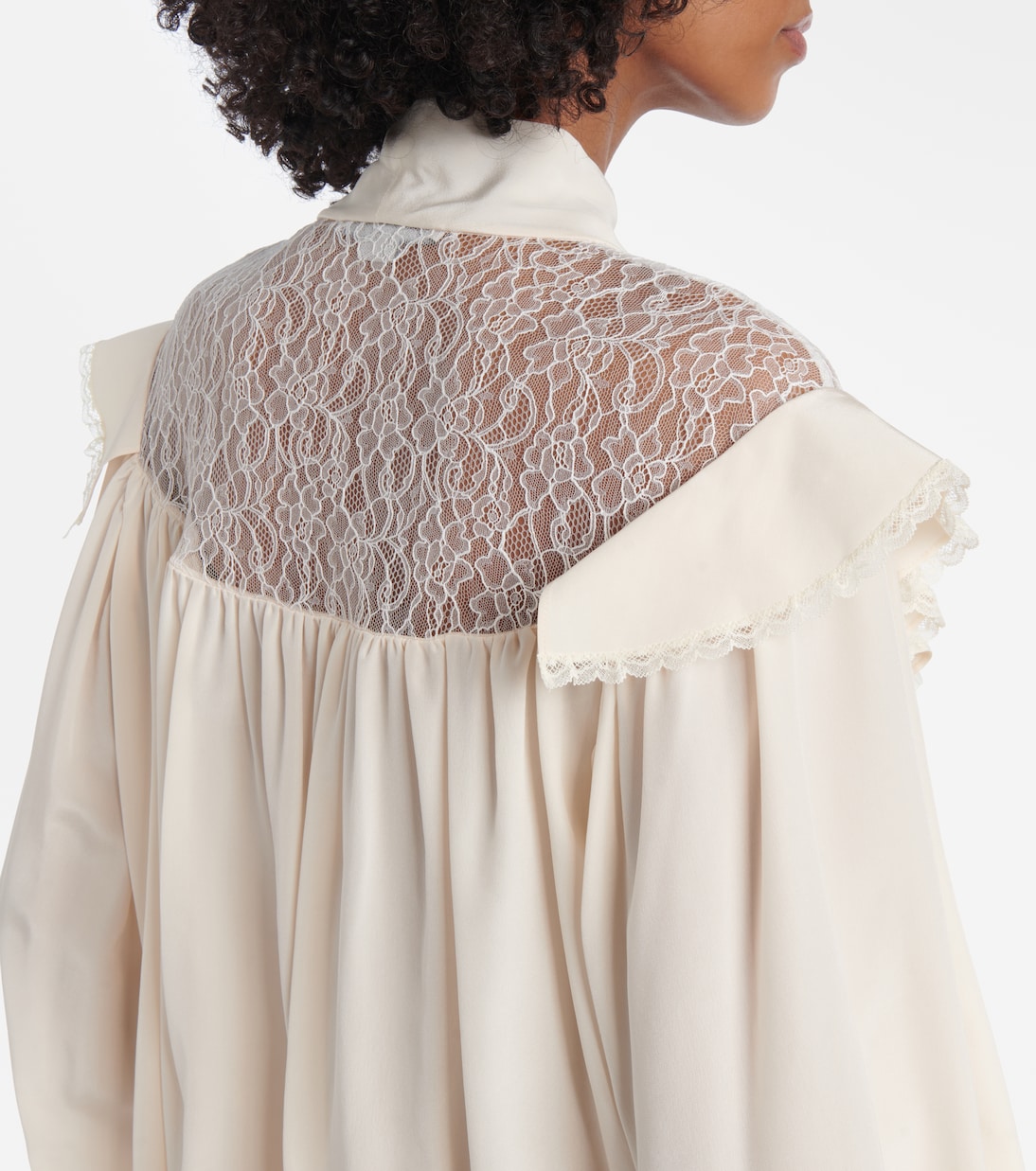 Bluse aus Seide mit Spitze | Stella McCartney