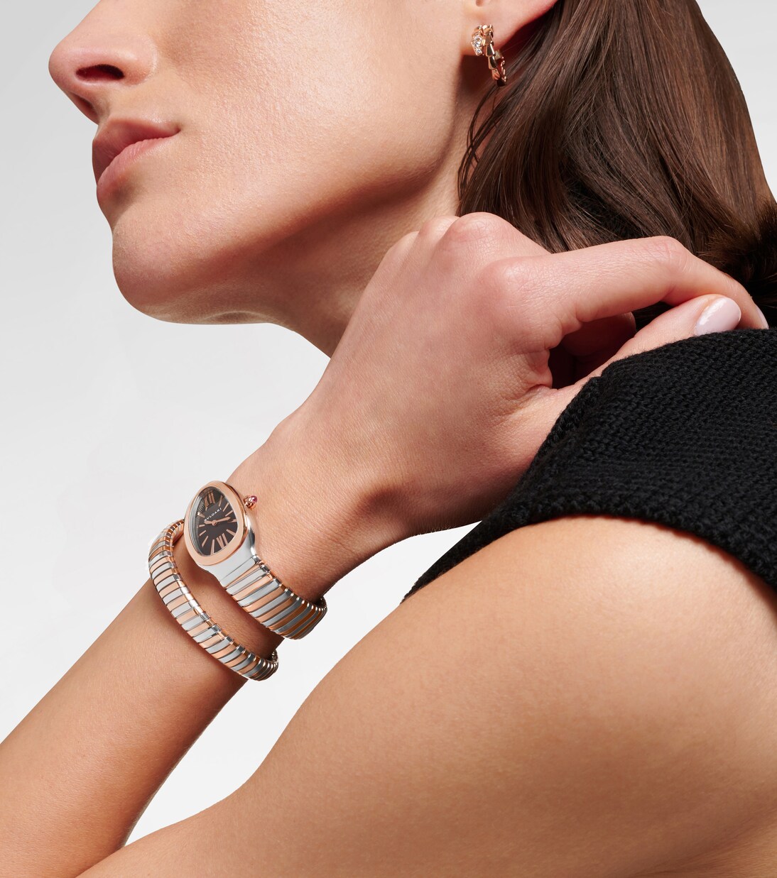 Uhr Serpenti Tubogas mit 18kt Roségold (750/1000) und Rubellit | Bvlgari