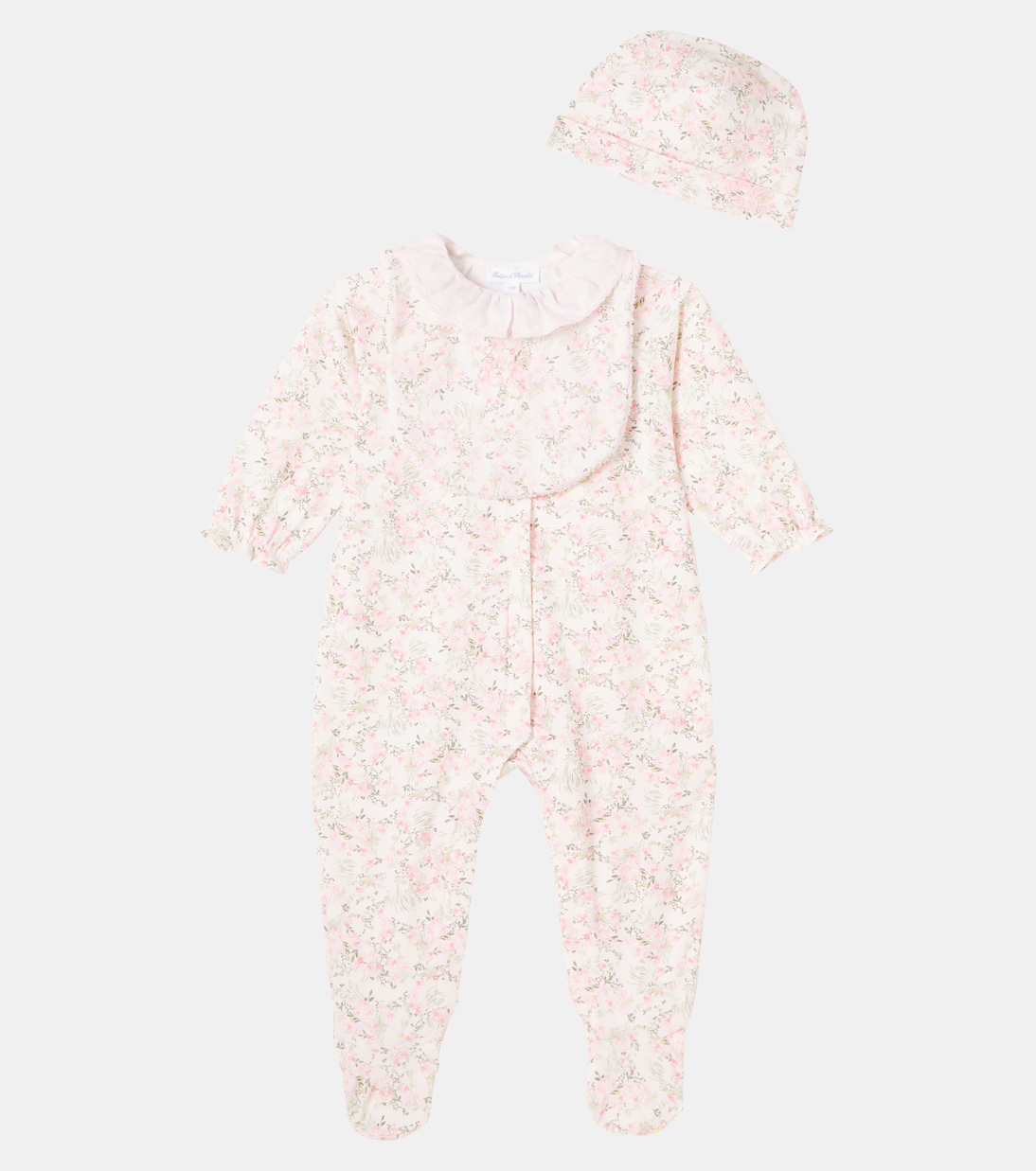 Baby cotton romper, beanie and bib set  | Tartine et Chocolat