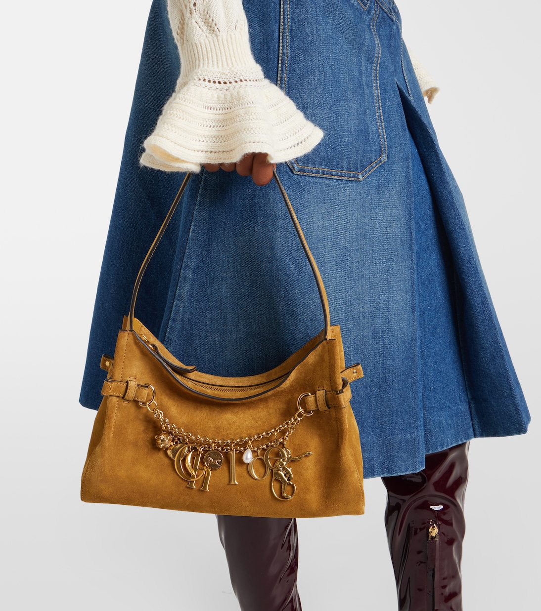 Tote Bag Chloé Charms aus Veloursleder | Chloé