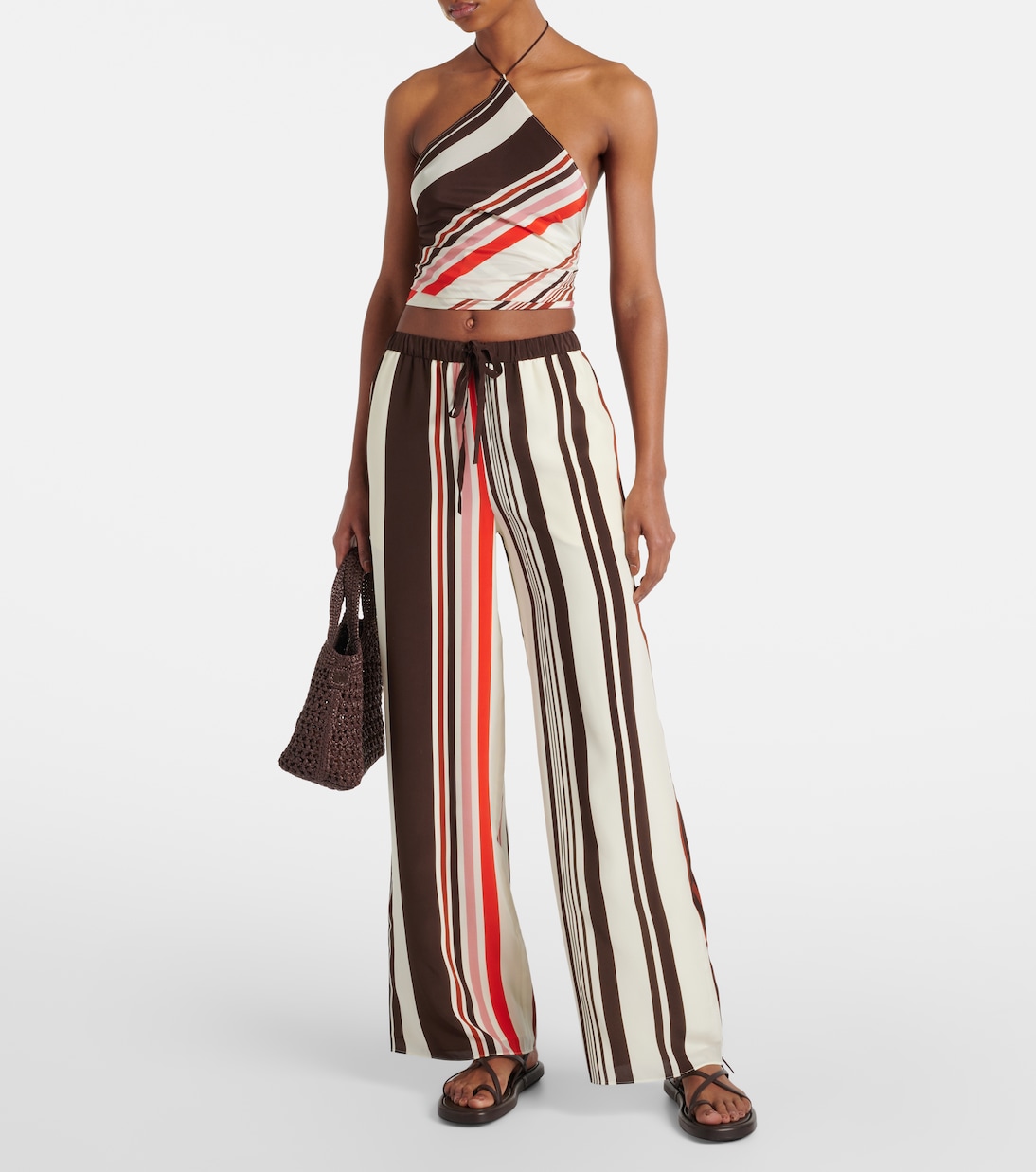 Pantalon ample Thistle en satin de soie | SIR