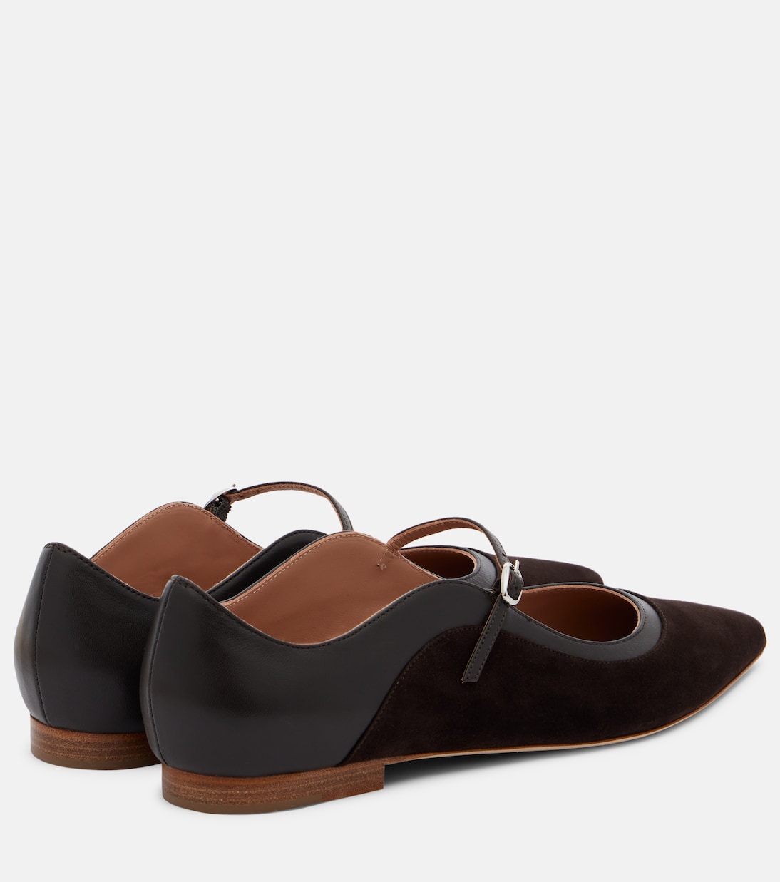 Corina leather and suede Mary Jane flats | Malone Souliers