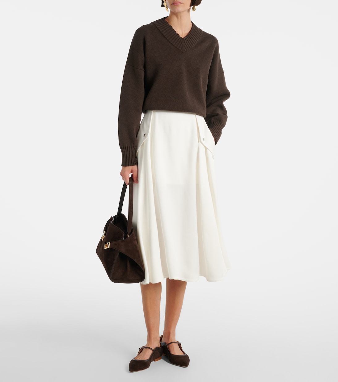 Corina leather and suede Mary Jane flats | Malone Souliers