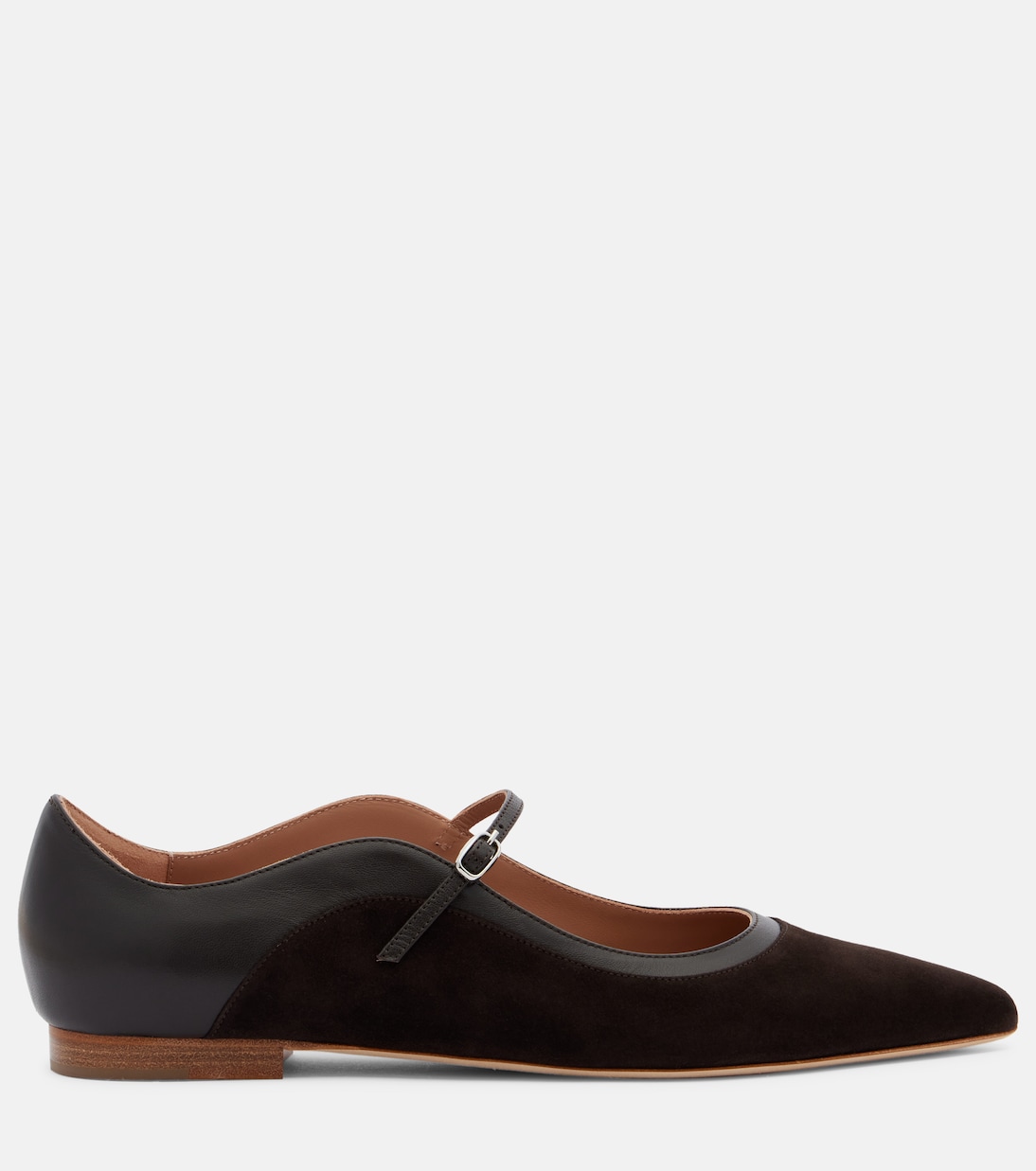 Corina leather and suede Mary Jane flats | Malone Souliers