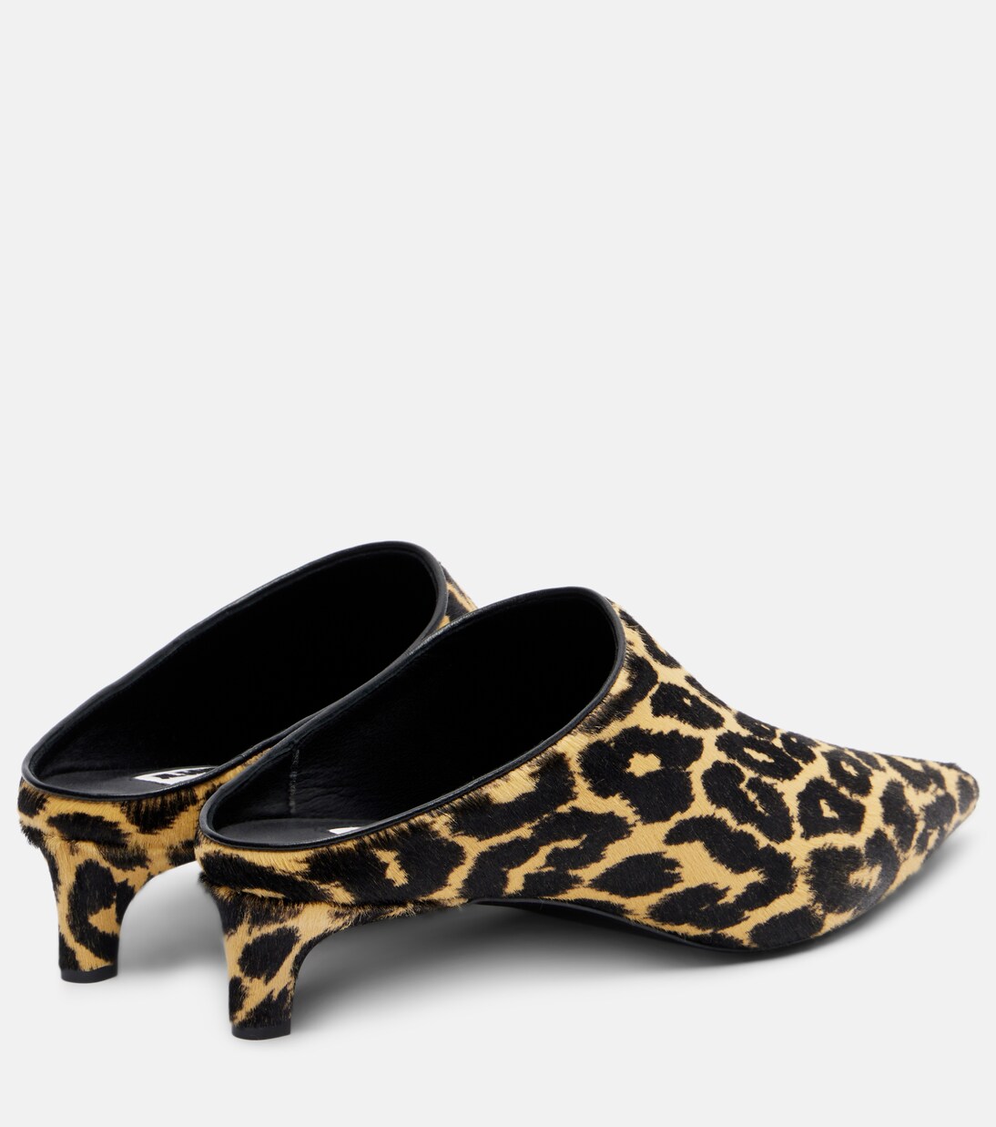 Pointy leopard-print calf hair mules | Jil Sander