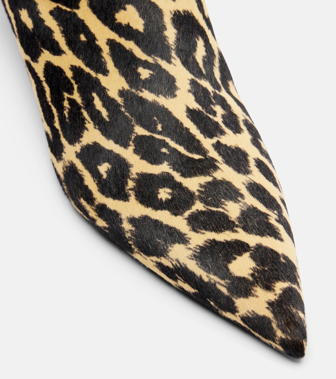 Pointy leopard-print calf hair mules | Jil Sander
