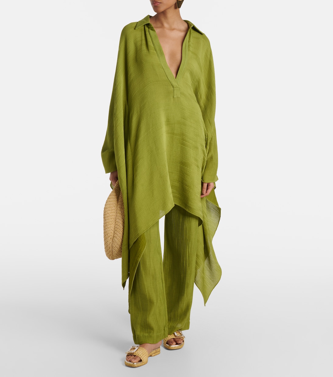 Mules de rafia adornados | Roger Vivier