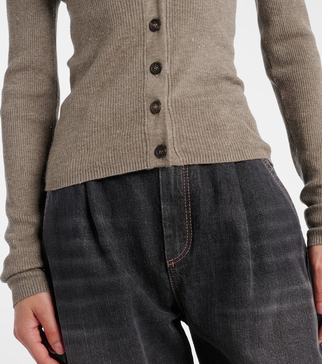 Cardigan aus Rippstrick  | Brunello Cucinelli