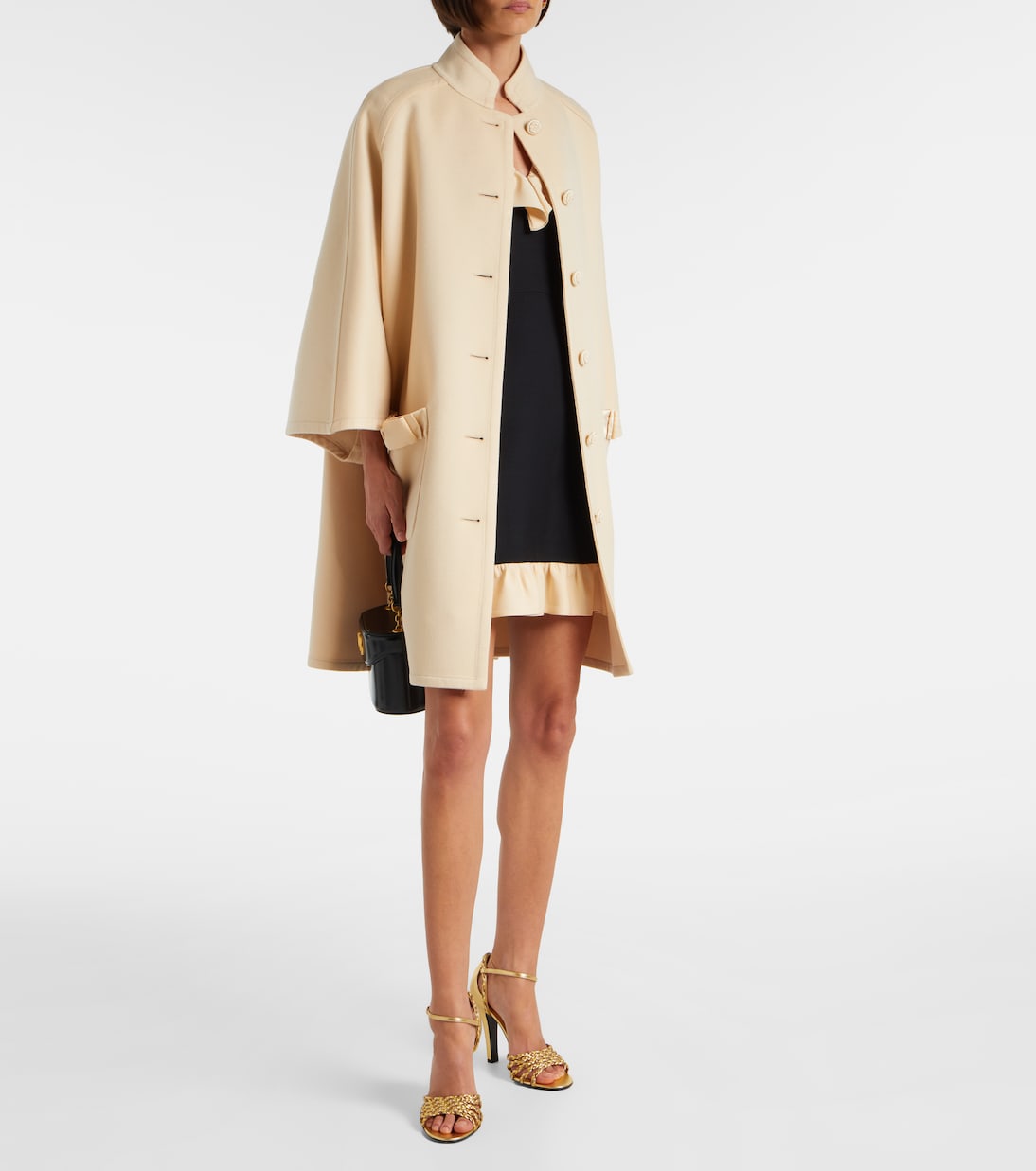 Abrigo de Crepe Couture con lazos | Valentino