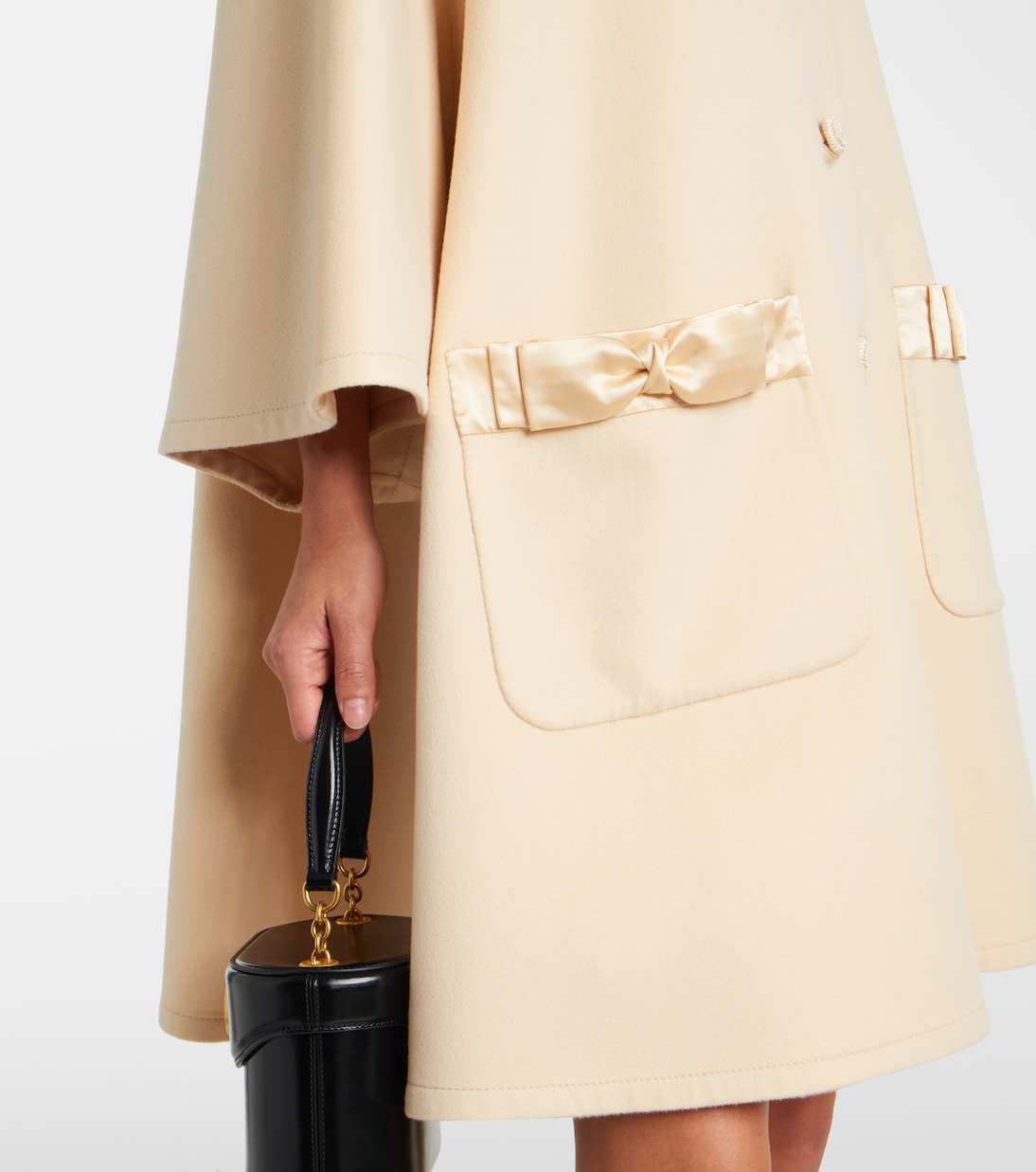 Abrigo de Crepe Couture con lazos | Valentino