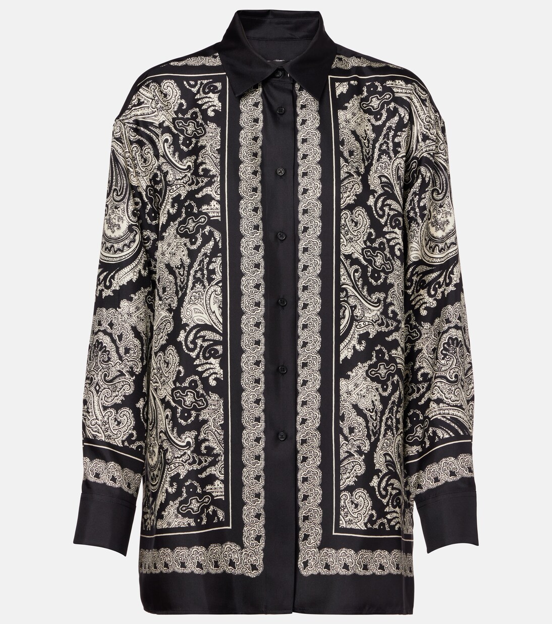Alfie paisley silk twill shirt | Nili Lotan
