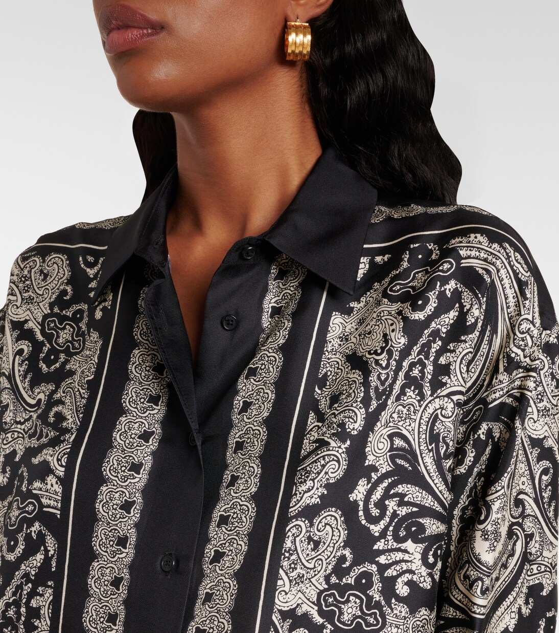 Alfie paisley silk twill shirt | Nili Lotan