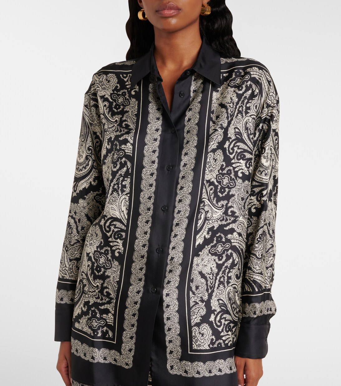 Alfie paisley silk twill shirt | Nili Lotan