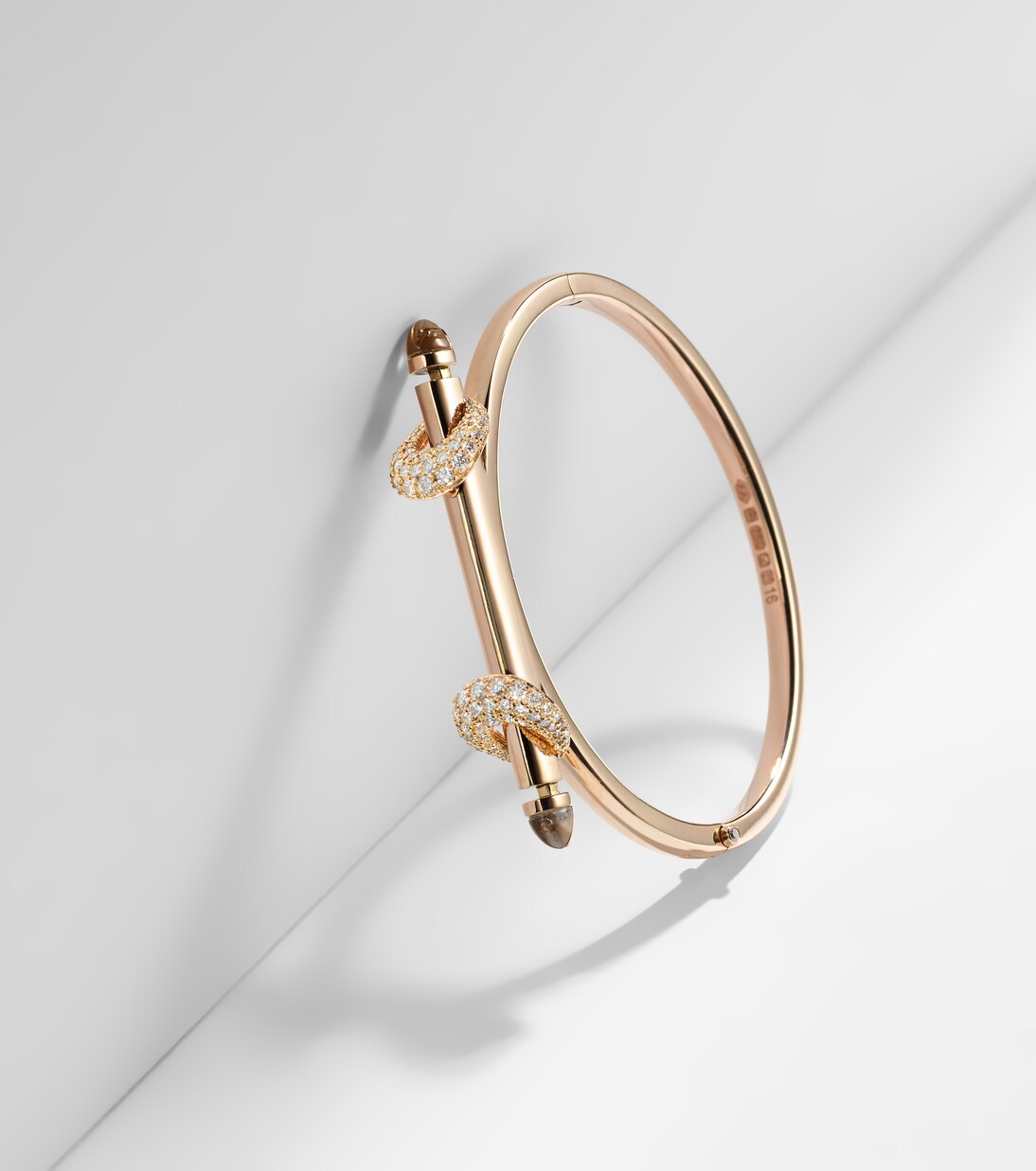 Bracciale Chakra Icon in oro rosa 18kt con diamanti e quarzi | Ananya