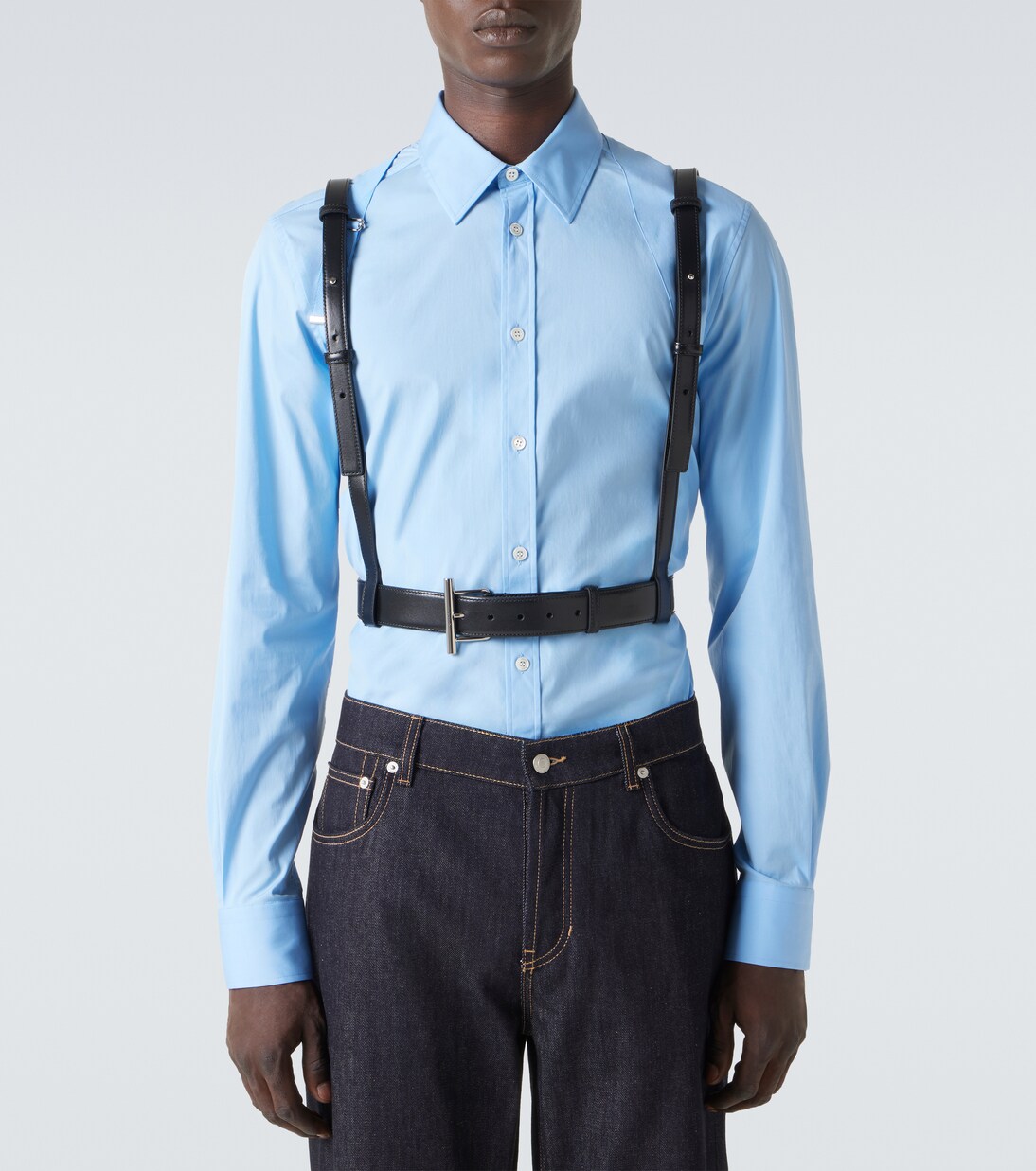 Gürtel T-Bar Harness aus Leder | McQueen