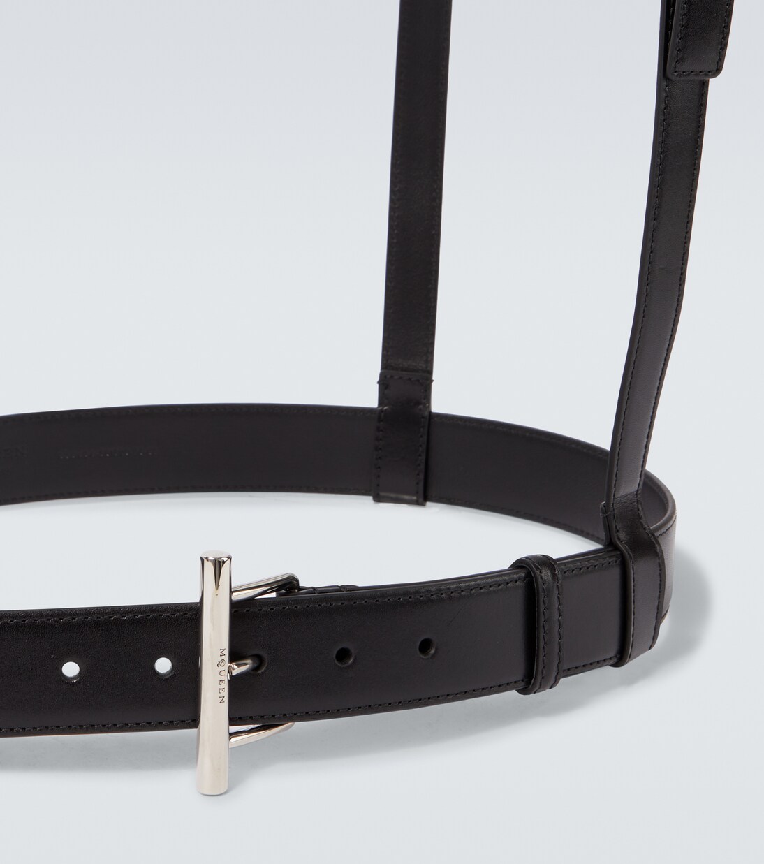 Gürtel T-Bar Harness aus Leder | McQueen
