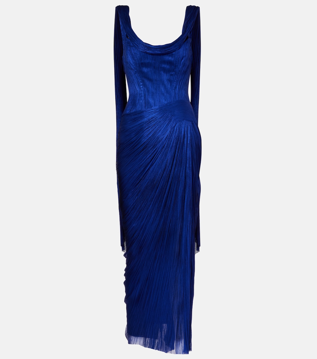 Faye metallic silk tulle bustier gown | Maria Lucia Hohan