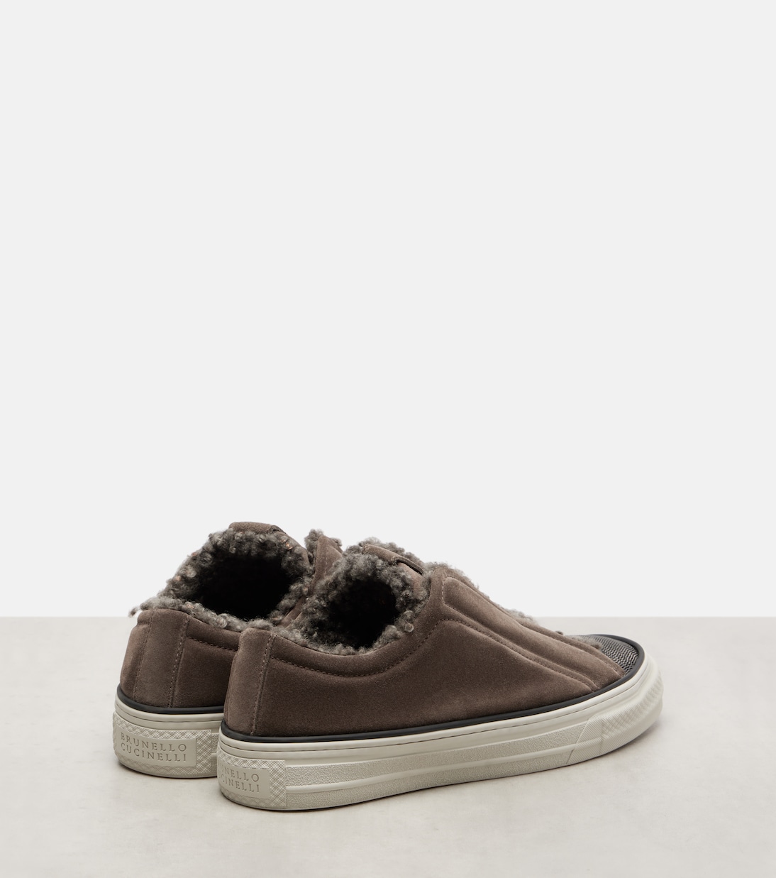 Monili suede slip-on shoes | Brunello Cucinelli