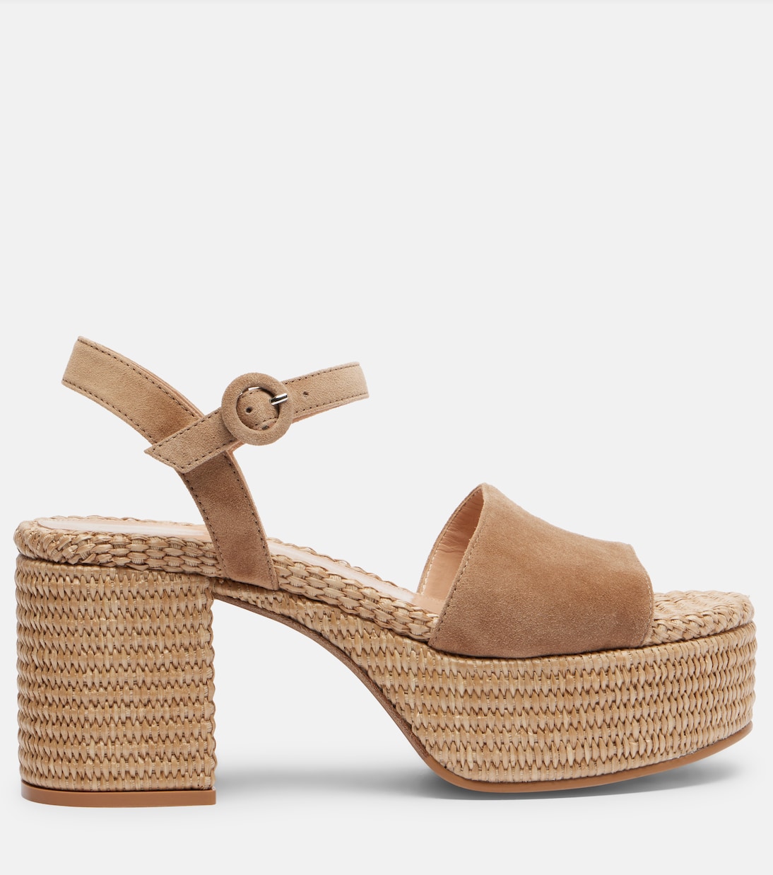 Plateausandalen Carol aus Veloursleder | Gianvito Rossi