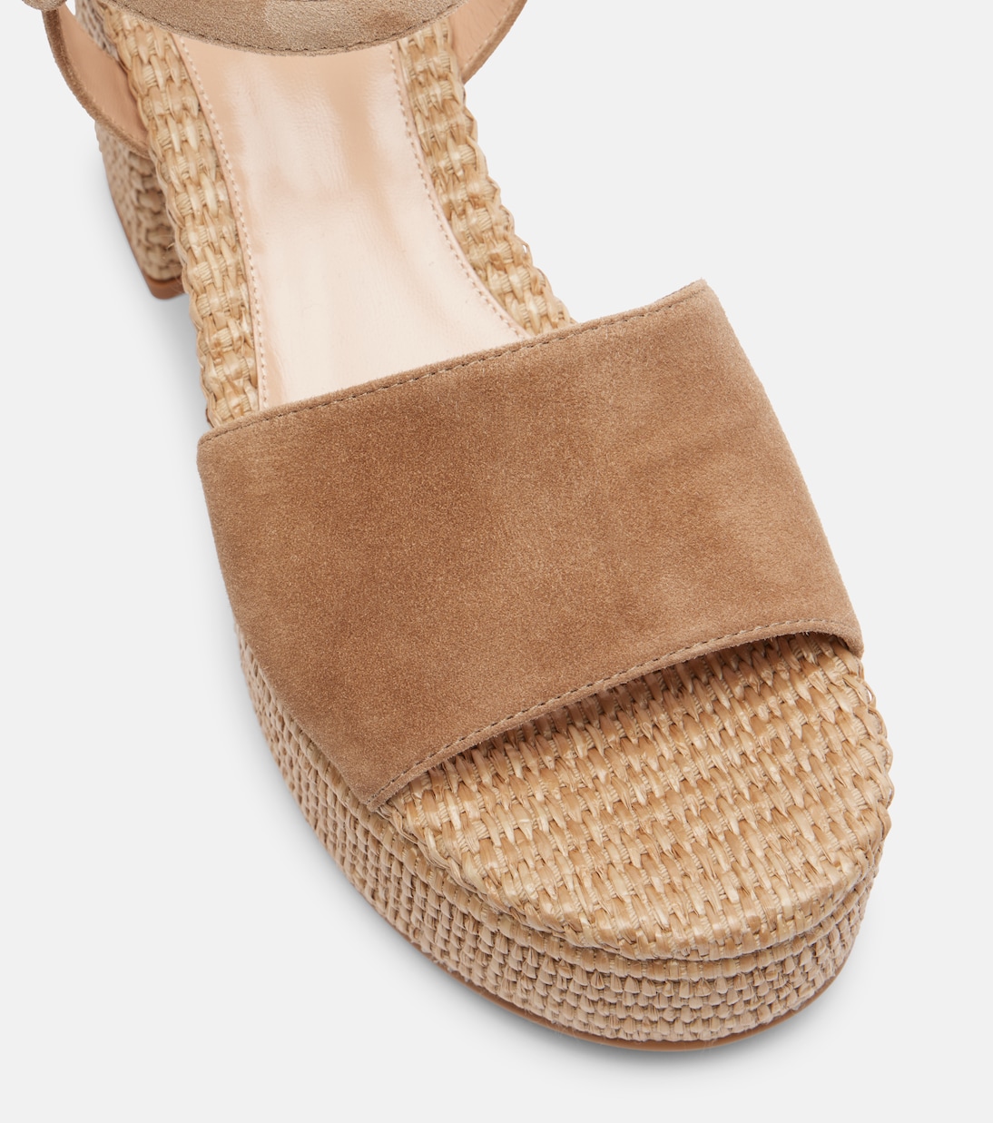 Plateausandalen Carol aus Veloursleder | Gianvito Rossi