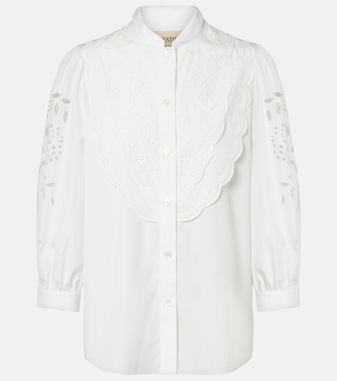 Embroidered cotton poplin blouse | Valentino