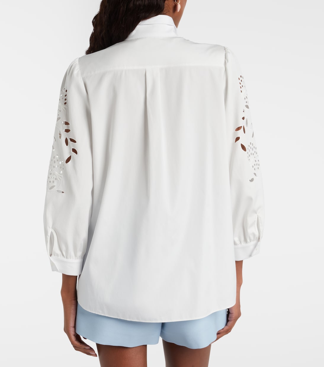 Embroidered cotton poplin blouse | Valentino