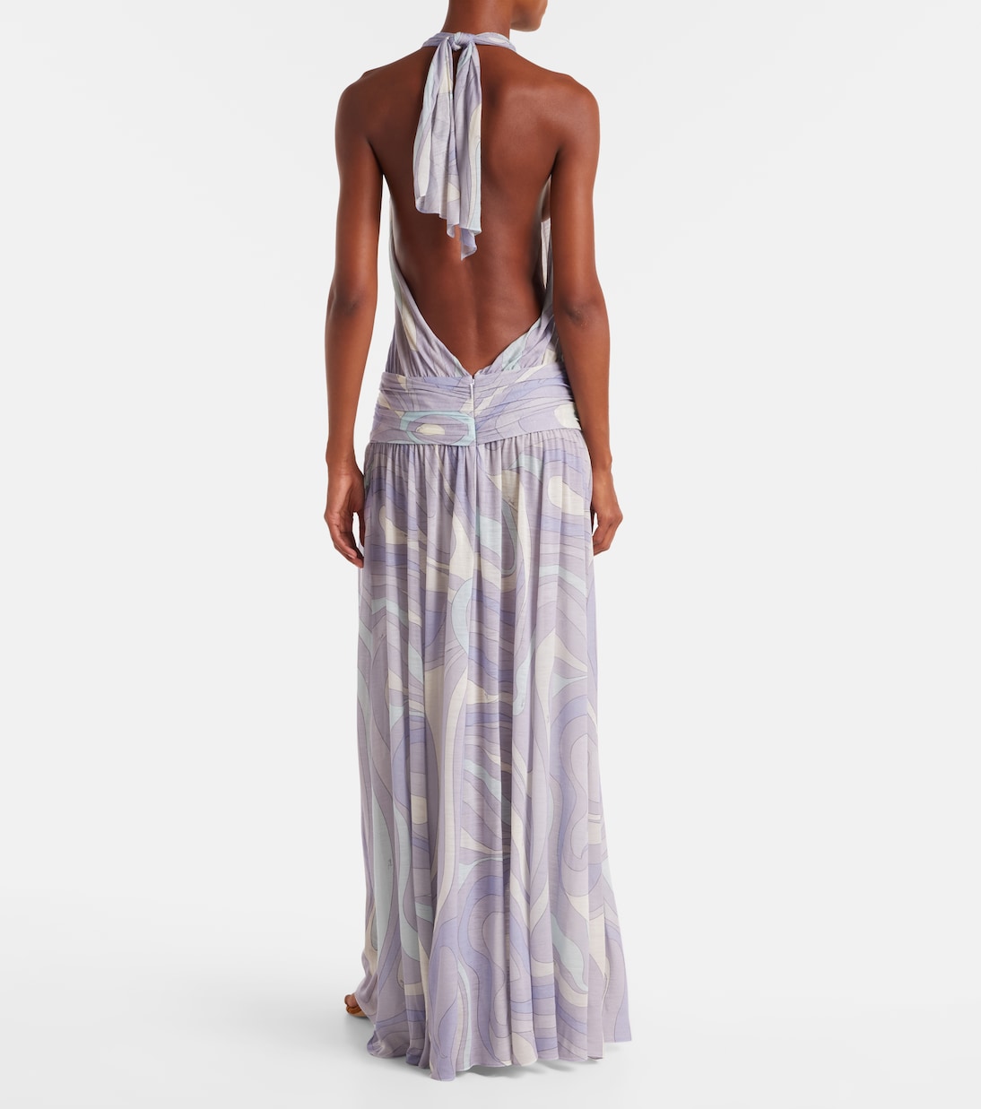 Iride gathered wool-blend gown | Pucci