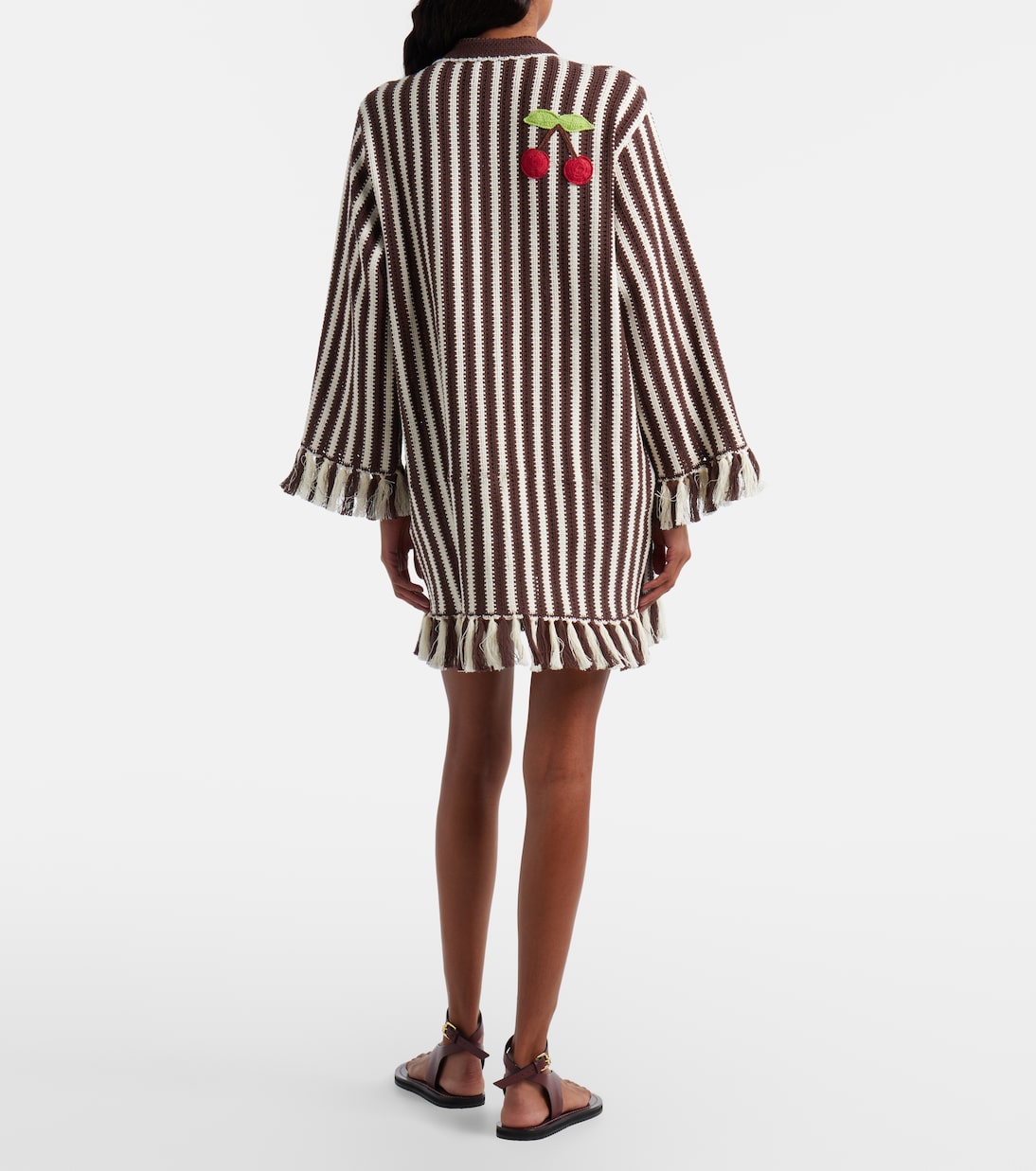 Sundae crochet embroidered cotton kaftan | Alémais