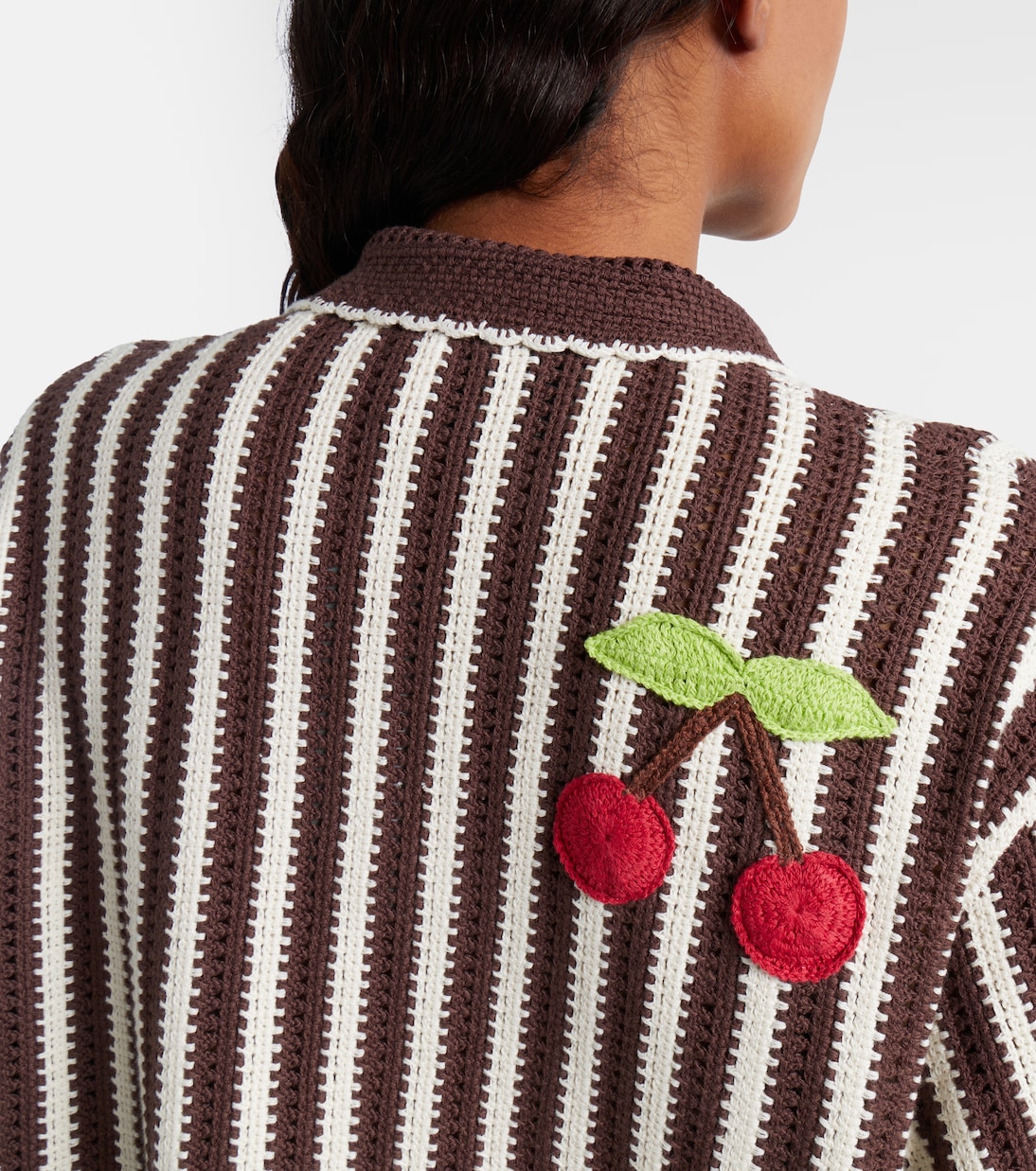 Sundae crochet embroidered cotton kaftan | Alémais