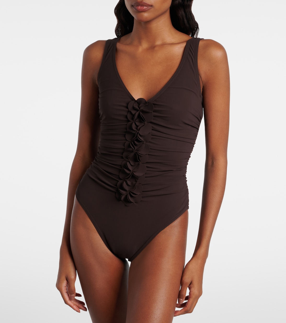 Tess floral-appliqué swimsuit | Karla Colletto