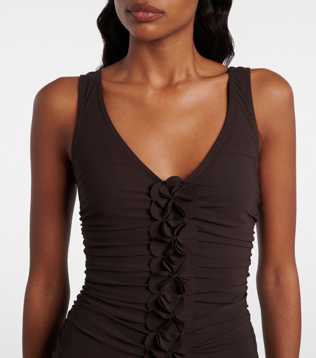 Tess floral-appliqué swimsuit | Karla Colletto