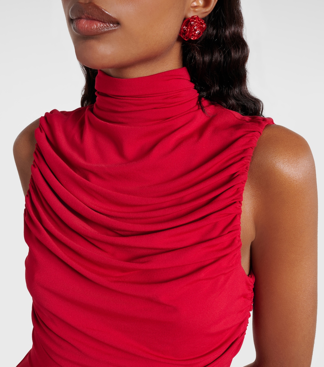 Abito lungo con applicazioni floreali | Magda Butrym