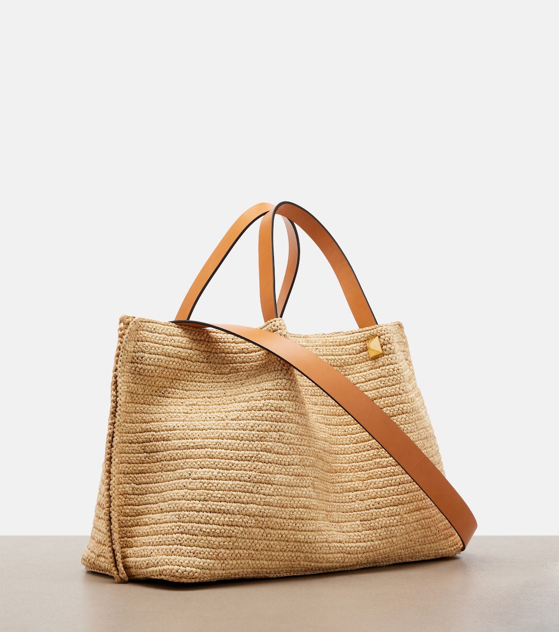 VLogo Medium raffia tote bag | Valentino Garavani