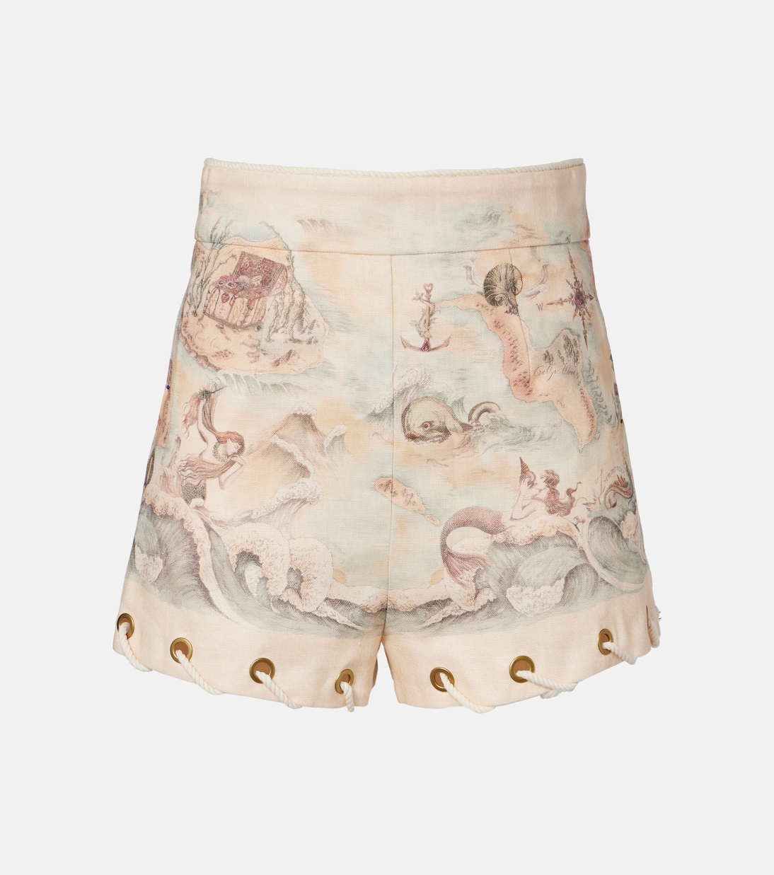 Printed linen shorts | Zimmermann