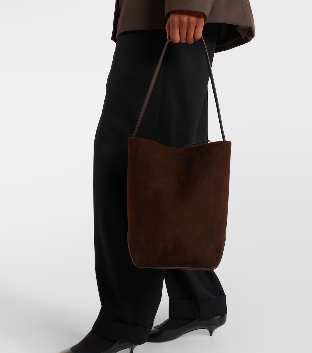 Cabas N/S Park Edge Medium en daim | The Row