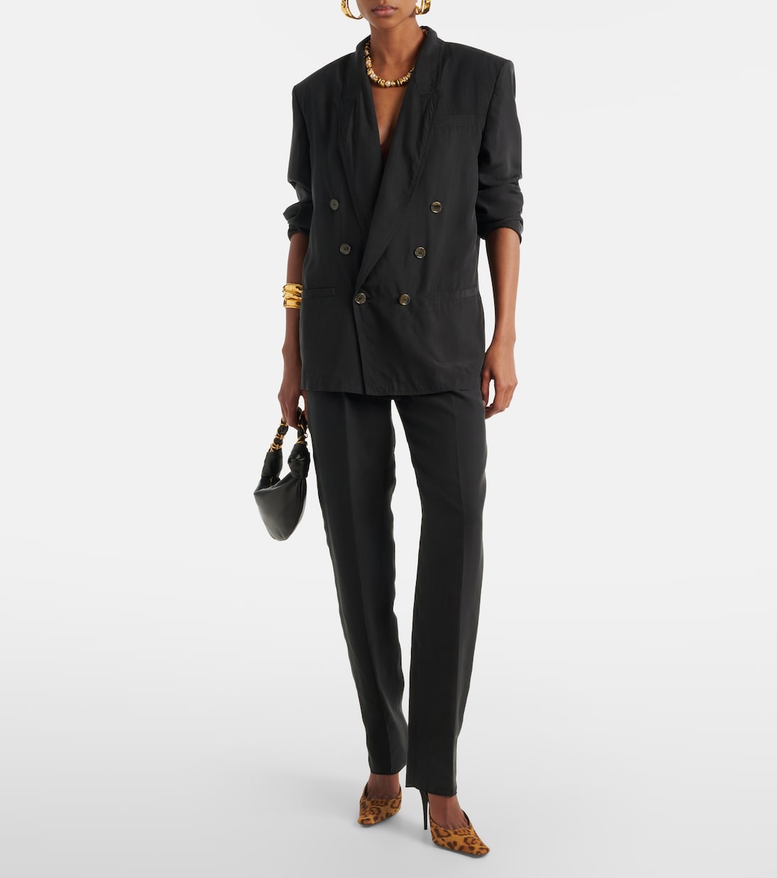 Pumps slingback Tuileries 110 con stampa leopardata | Saint Laurent