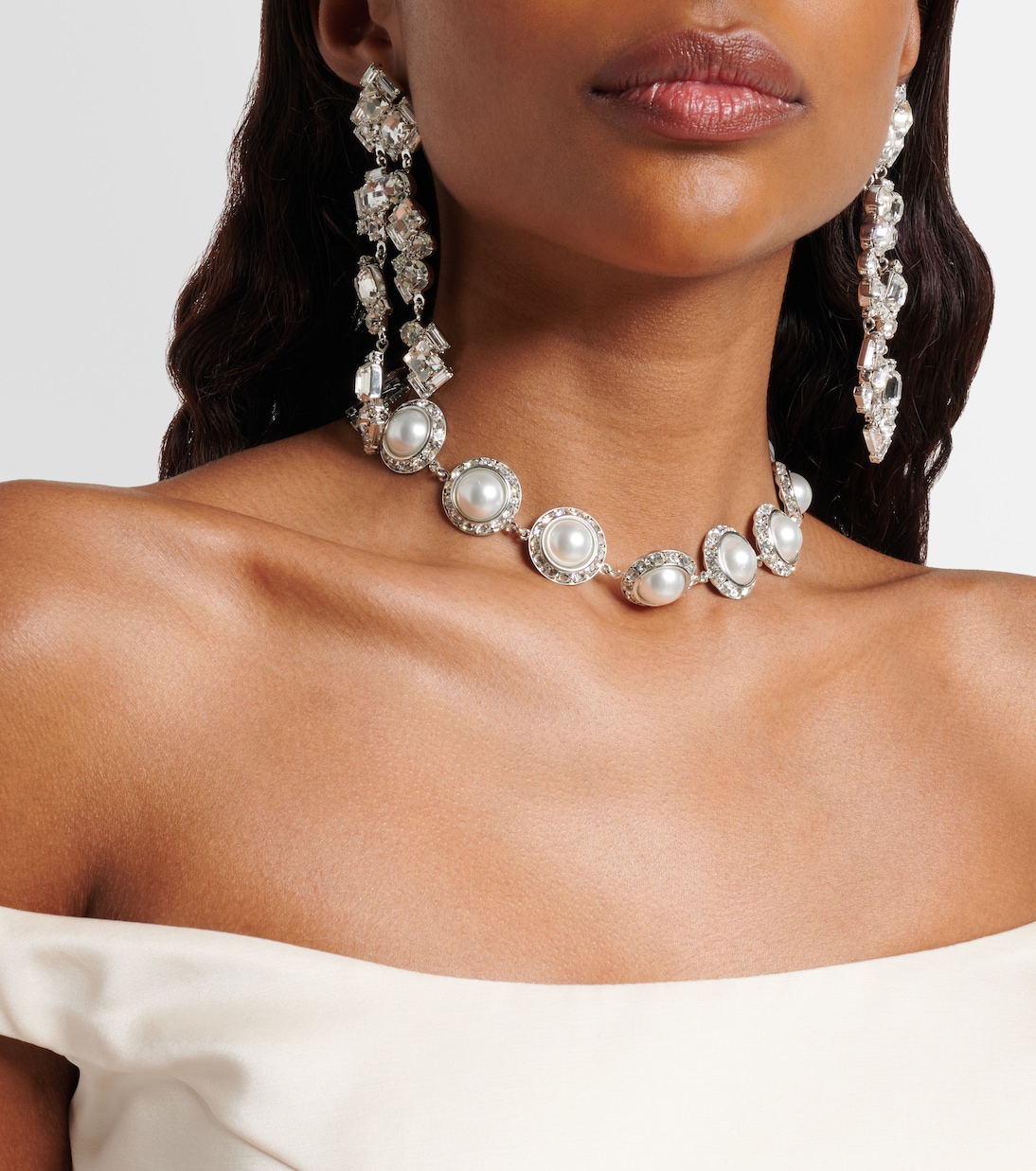 Crystal-embellished drop earrings | Magda Butrym