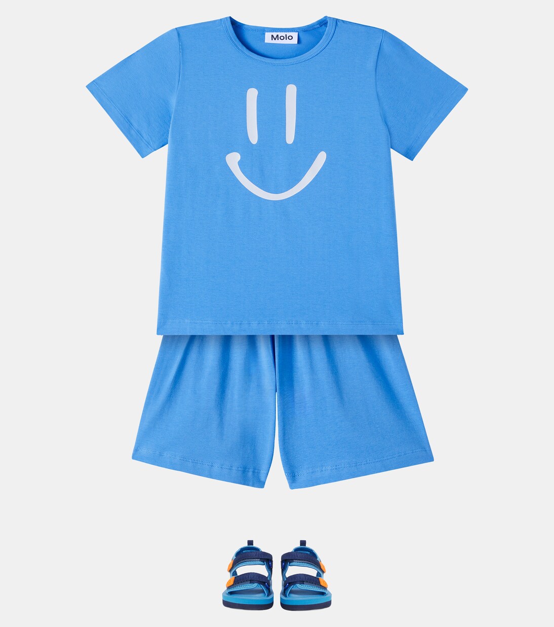 Printed cotton-blend jersey pajamas | Molo